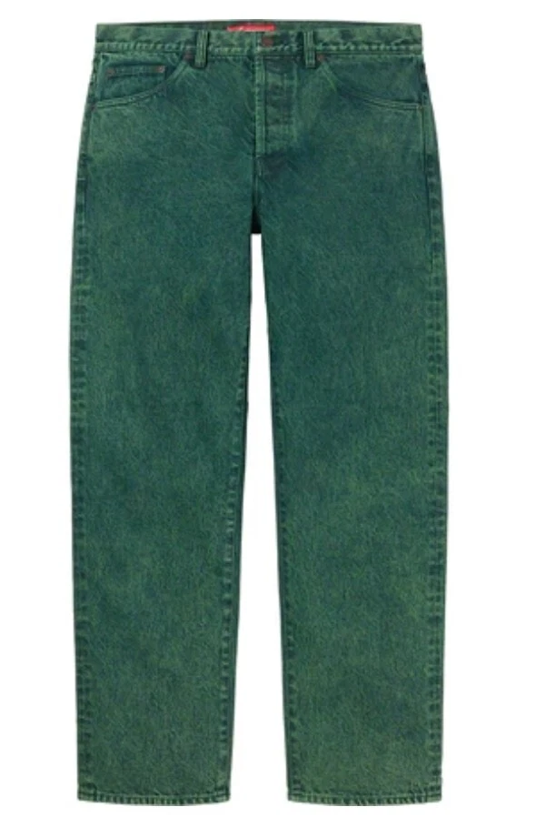 Jean Supreme Regular vert surteint taille 38
