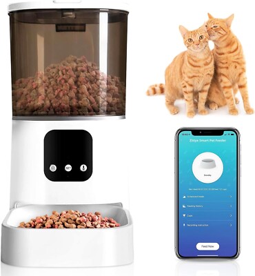 Curated visual reference: Remote Controlled Dog Feeder With Display Screen Reference: Zittyx Smart Pet Feeders With Remote App Control WiFi Enabled