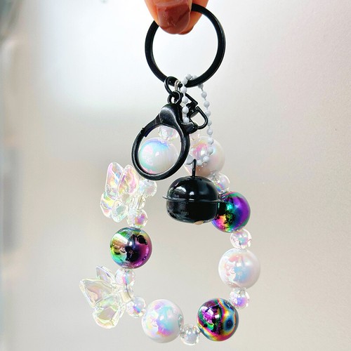 Colorful Butterfly Bowknot Acrylic Phone Chain Keychain Pendant Hand Painted Wa - 第 4/19 張圖片