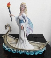 Mystica su barca con drago -Fairy Figurine-