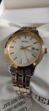 Seiko Classic Quartz White Dial Two-tone Ladies Watch SUR410