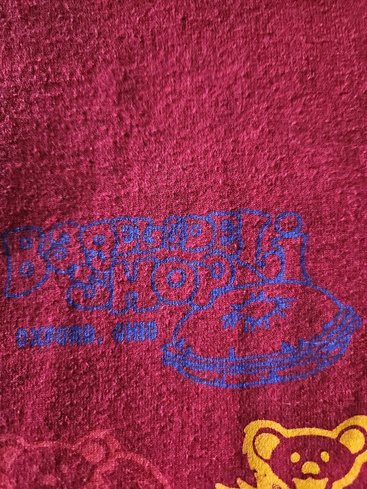 Bagel & Deli Shop Grateful Dead Dead Head Hoodie Sweatshirt Red Large Retro eBay