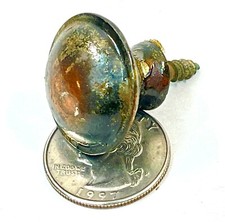Original Antique Globe Wernicke - Macey File Cabinet KNOB Copper/Steel