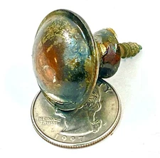 Original Antique Globe Wernicke - Macey File Cabinet KNOB Copper/Steel