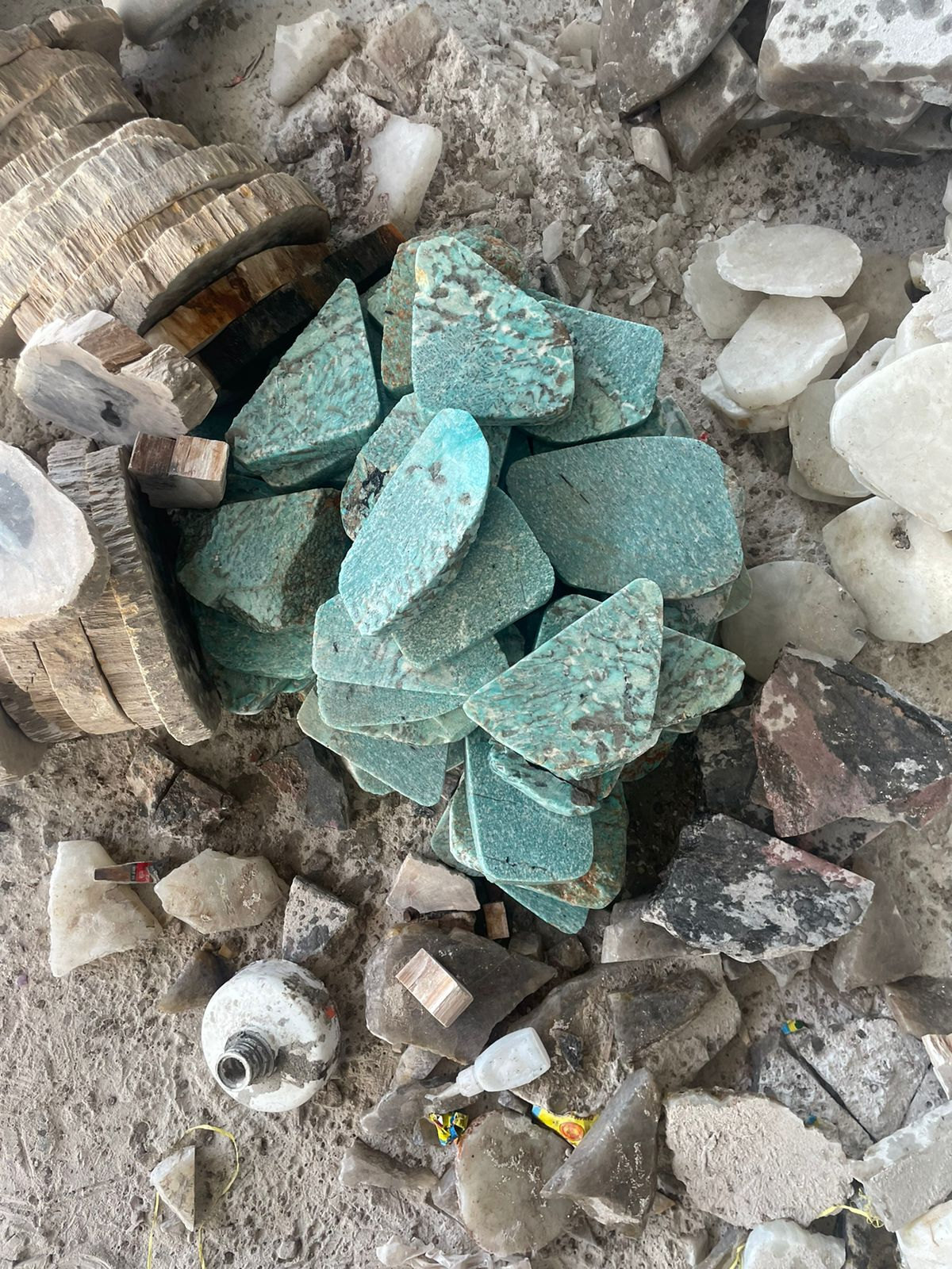 Amazonite Countertop, Granite Stone Slab For Countertops, Amazonite Office Table