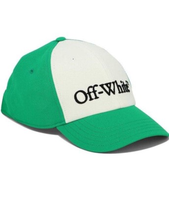 Off White C/O Virgil Abloh Drill logo Bookish Baseball Cap.Medium NEW FREE SHIP