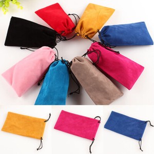 microfiber pouch with drawstring