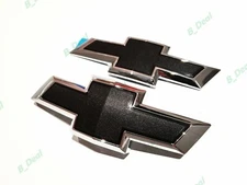 NEW Front Grille Rear Tailgate Bowtie Emblems Chrome Black Fit Chevrolet Camaro
