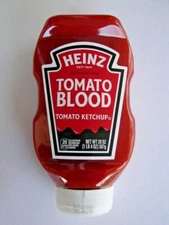 HEINZ Tomato BLOOD Ketchup HALLOWEEN 2021 57 blood types 20 oz SOLD OUT NOS