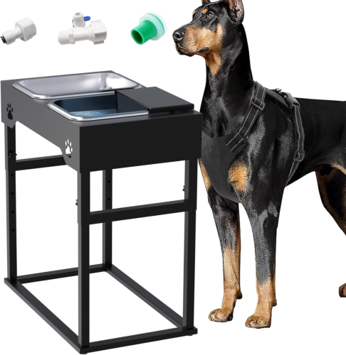 Elevated Automatic Dog Feeder for Large Dog,Replendish Faucet Automat - Picture 1 of 9