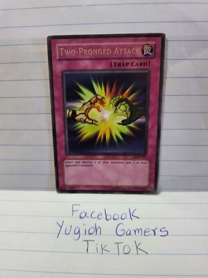 Yu-Gi-Oh Two Pronged Attack X3 LOB Rare Light Played