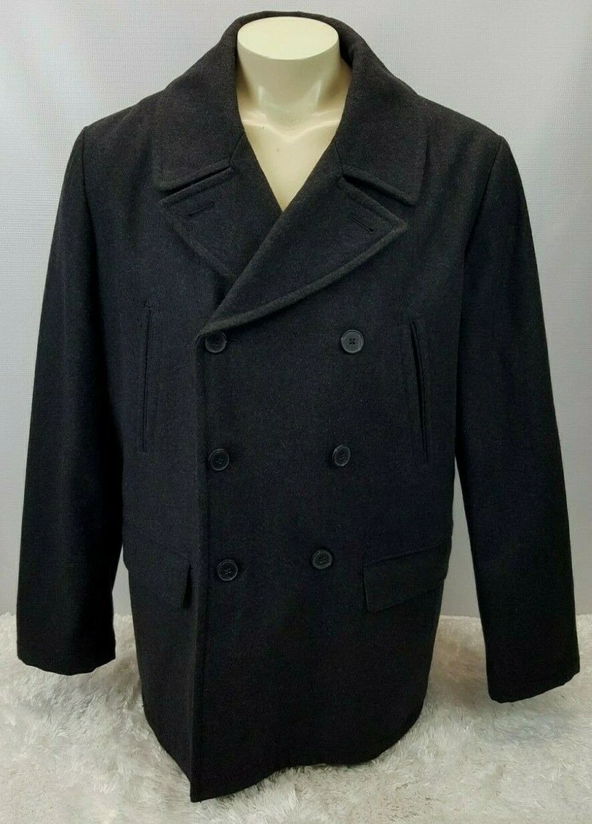 The GAP Wool blend Pea coat Style Heavy Winter Jacket Men Size XL