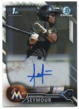 Anfernee Seymour 2016 Bowman Chrome Prospect Autographs #CPAAS Miami Marlins  #1
