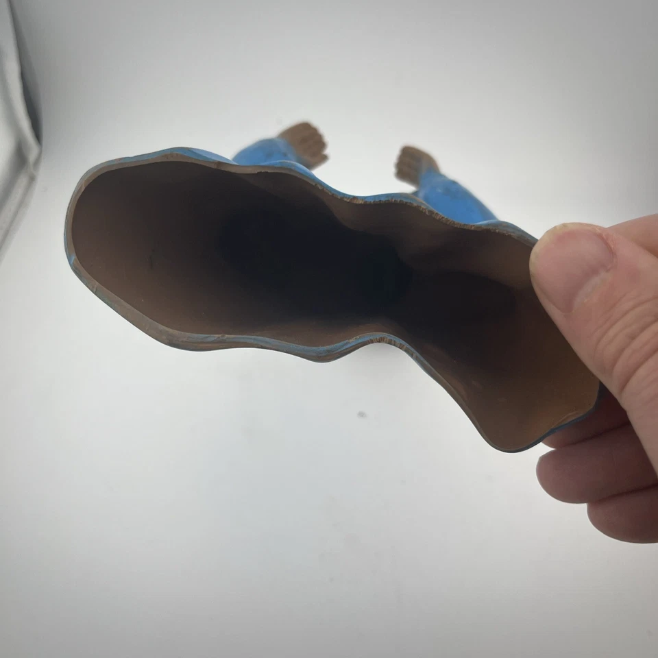 Vintage 1968 Childcraft African American Girl Rubber Hand Puppet  Blue Dress - Image 3 of 4