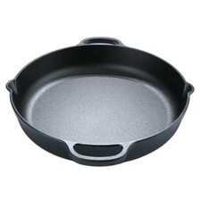 Pre-Seasoned 14 in. Cast Iron Skillet, Black