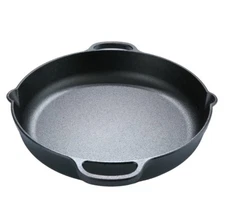 Pre-Seasoned 14 in. Cast Iron Skillet, Black