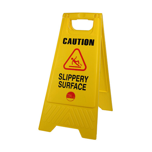 Timco A-Frame Safety Sign Caution Slippery Surface Yellow Warning 610x300x30