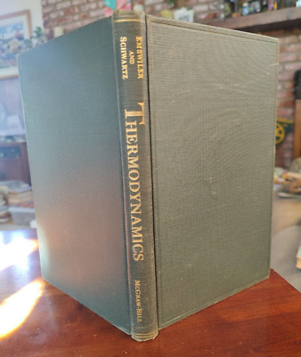 Thermodynamics, 1943 Fifth Edition, McGraw-Hill, Unmarked Clean Pages!