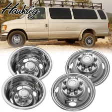 For Chevy GMC 3500 16" Dual Steel Wheel Simulators Dually Rim Skins Liners Cover