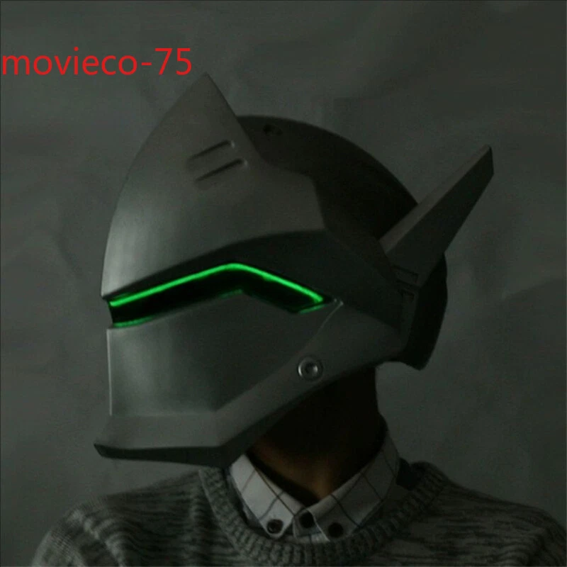 Overwatch Genji PVC Mask Halloween Cosplay Props Helmet Man Gift New Collection - Image 2 of 4