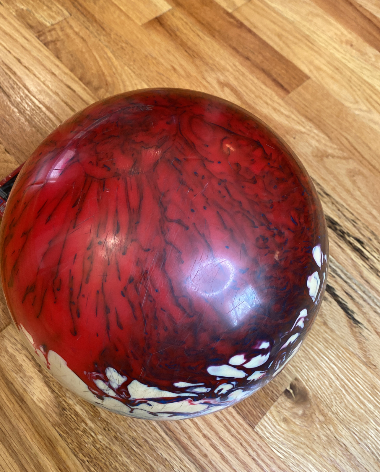 Vintage Ebonite Spirit Of 76 Red White & Blue Patriotic Bowling Ball