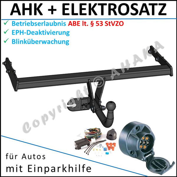 Ahk & ES-7 FüR Volvo S80 S 80 Ii Bj Ab 2006- AnhäNgerkupplung Eph-Deaktivierung-image