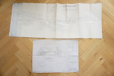 Honiton British Rail Railway Track Map & Plan x2 Southern Region