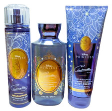 Bath and Body Works 3 Pc CINDERELLA Disney Princess Mist Wash Cream FREE SHIP