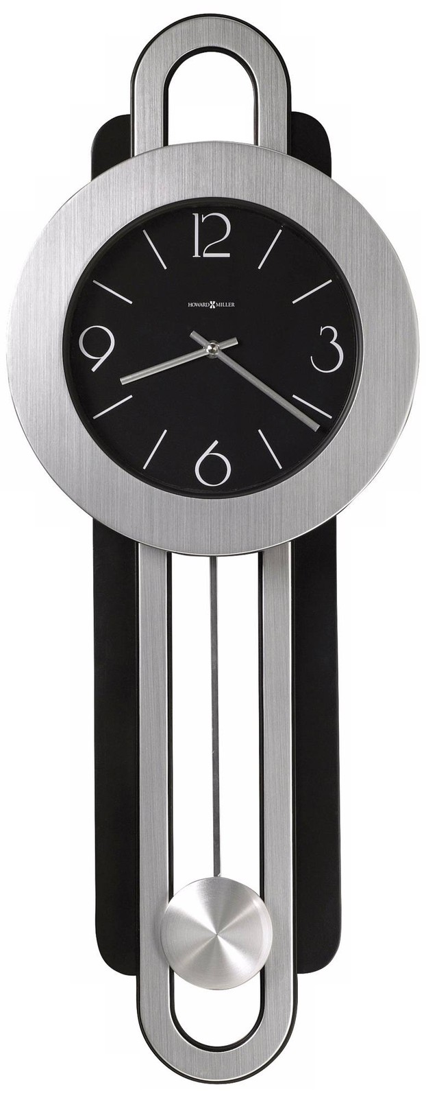 Gwyneth 33" High Brushed Nickel Art Deco Wall Clock
