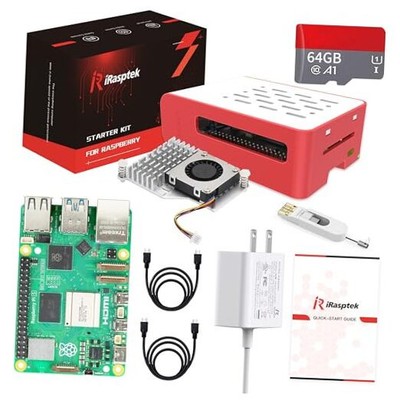 Starter Kit for Raspberry Pi 5 RAM 8GB -Pre-Loaded with 64GB Edition Raspberry 