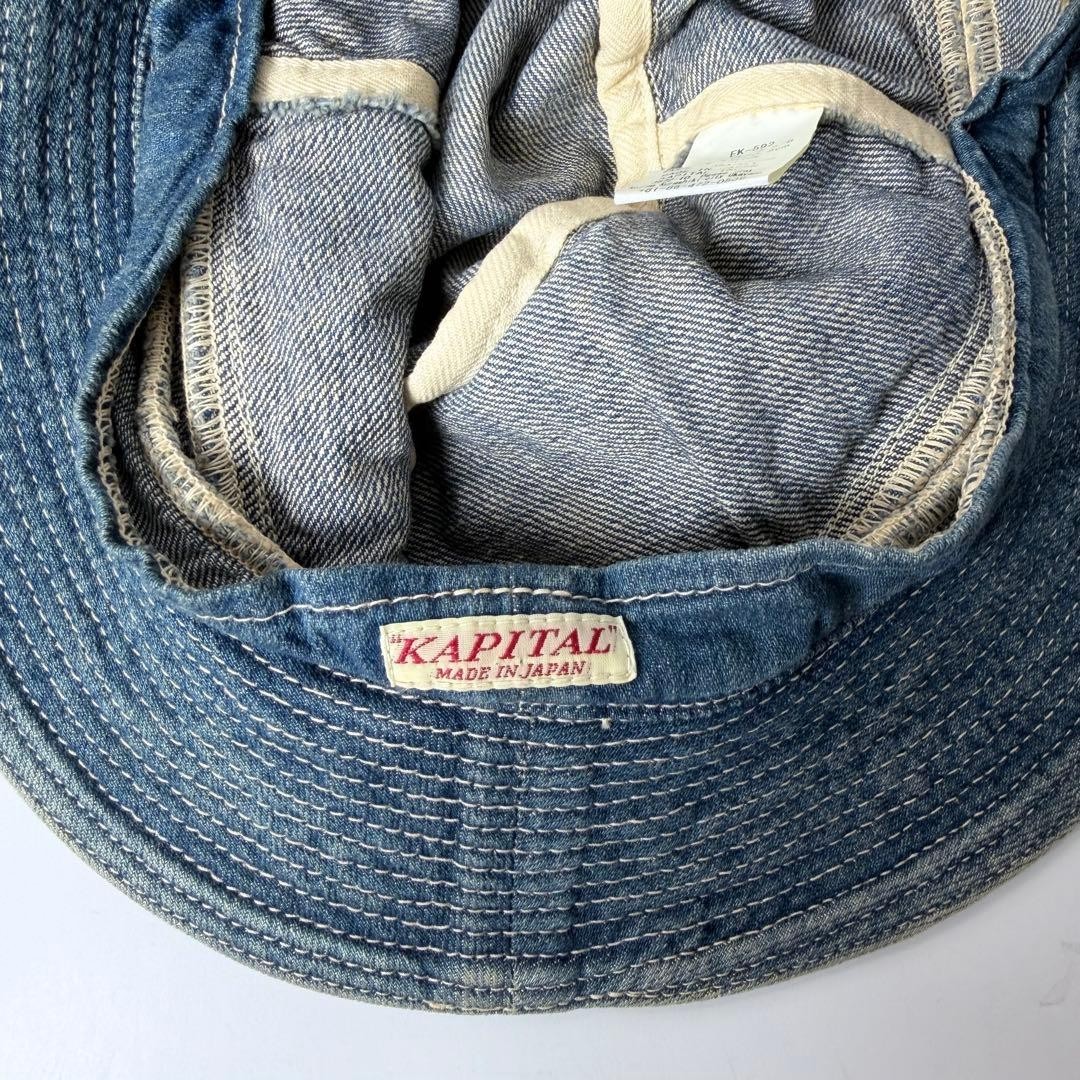 Kapital Denim Monkey Philip Hat Bucket Hat Indigo SIZE:7 3/8〜7 5