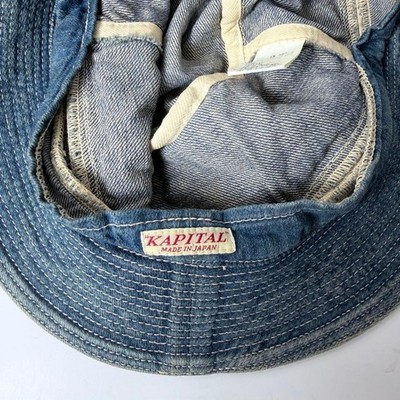 Kapital Denim Monkey Philip Hat Bucket Hat Indigo SIZE:7 3/8〜7 5