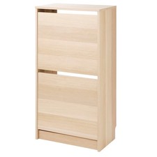 Neu Ikea Bissa Schuhschrank mit 2 F&auml;chern Aufbewahrung Organizer 49x28x93 cm