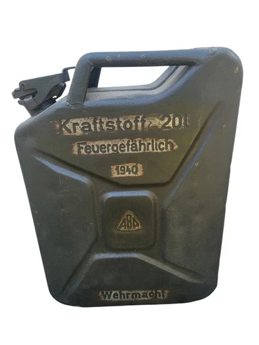 WWII German Wehrmacht Jerry Can 1940 Vintage Kraftstoff 20L Metal Can
