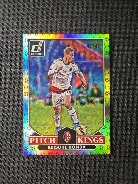 2015 Panini Donruss - Pitch Kings Keisuke Honda #15 Red Soccer Ball /49
