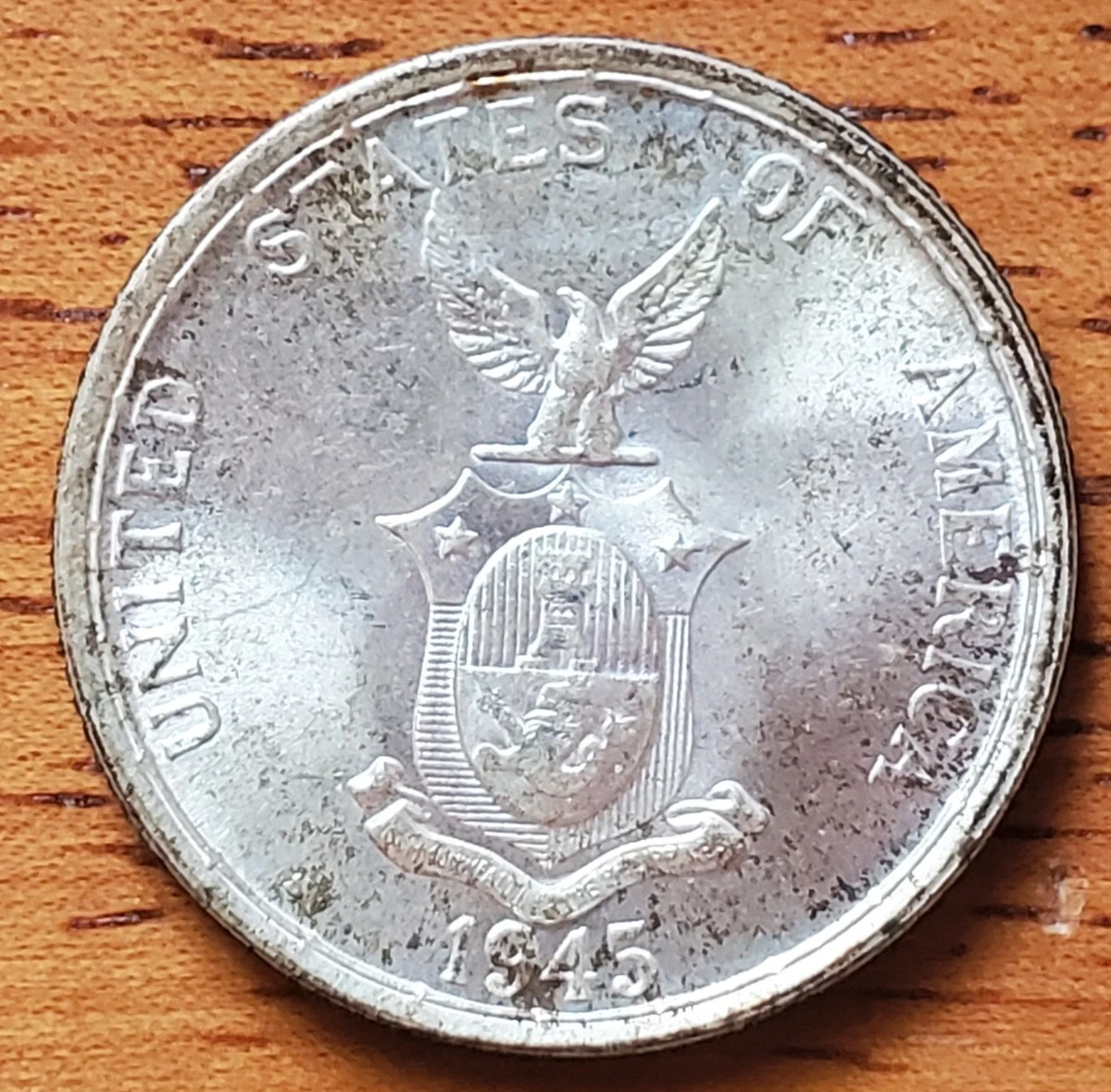 (稀少な状態) フィリピン コモンウェルス　50センタボ銀貨　1945 S 1945 Year Philippine Coins for sale | eBay