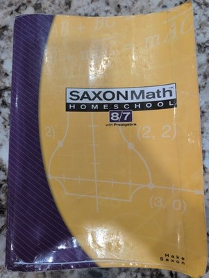 Saxon 8/7 Textbook And Solutions Manual Homeschool Pre Algebra Math