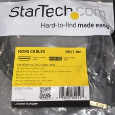 StarTech 6ft HDMI to DVI-D Cable - M/M (HDMIDVIMM6) Male / Male Cable / Adapter