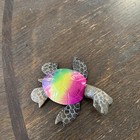 Hand Carved Stone Turtle Figurine Shell Desk Decor Sculpture Paperweight Colorfu — photo 2