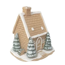 Christmas Cabin Incense Burner 3.74x2.76x4.13 Inches Resin Small Incense Burner