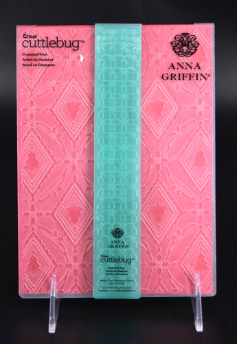 Anna Griffin DIAMOND TREE Embossing Folder Set 5" x7" Folder & Border Christmas