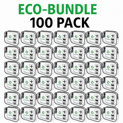 Eco-Bundle TSA Approved Clear Toiletry Bags Set   100 Pack Travel Organizer