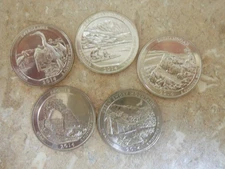 2014 S - ATB Quarters 5 coin set-uncirculated from rolls - FREE SHIPPING