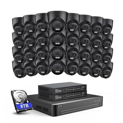 ANNKE 32CH 12MP NVR 3K Color POE Security Camera System Audio Recording AI CCTV