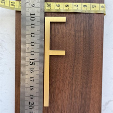 3.9Inch Self Adhesive Solid Brass English Letters for Wall Decor Metal House Num