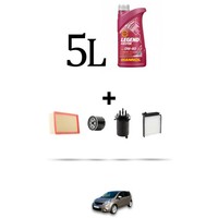 Hoffcar Set Service 4 Filter Und 5L ÖL FüR Nissan Note (E11) 1.5 DCI 76Kw Ab
