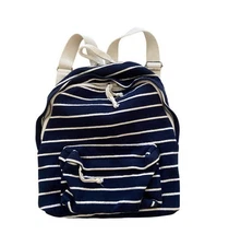 John Calt Switzerland Cotton Backpack, New No Tag Navy/Cream