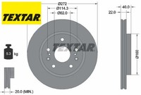 2X Bremsscheibe Textar 92329603 2 Bremsscheiben Vorderachse Vorne FüR Suzuki