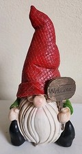 Gnome Holding Welcome Sign Indoor/Outdoor 7.5  Garden Decor