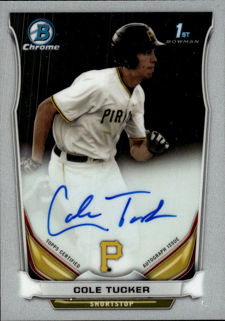 2014 Bowman Draft Chrome Draft Pick Autographs #BCA-CT Cole Tucker Pirates